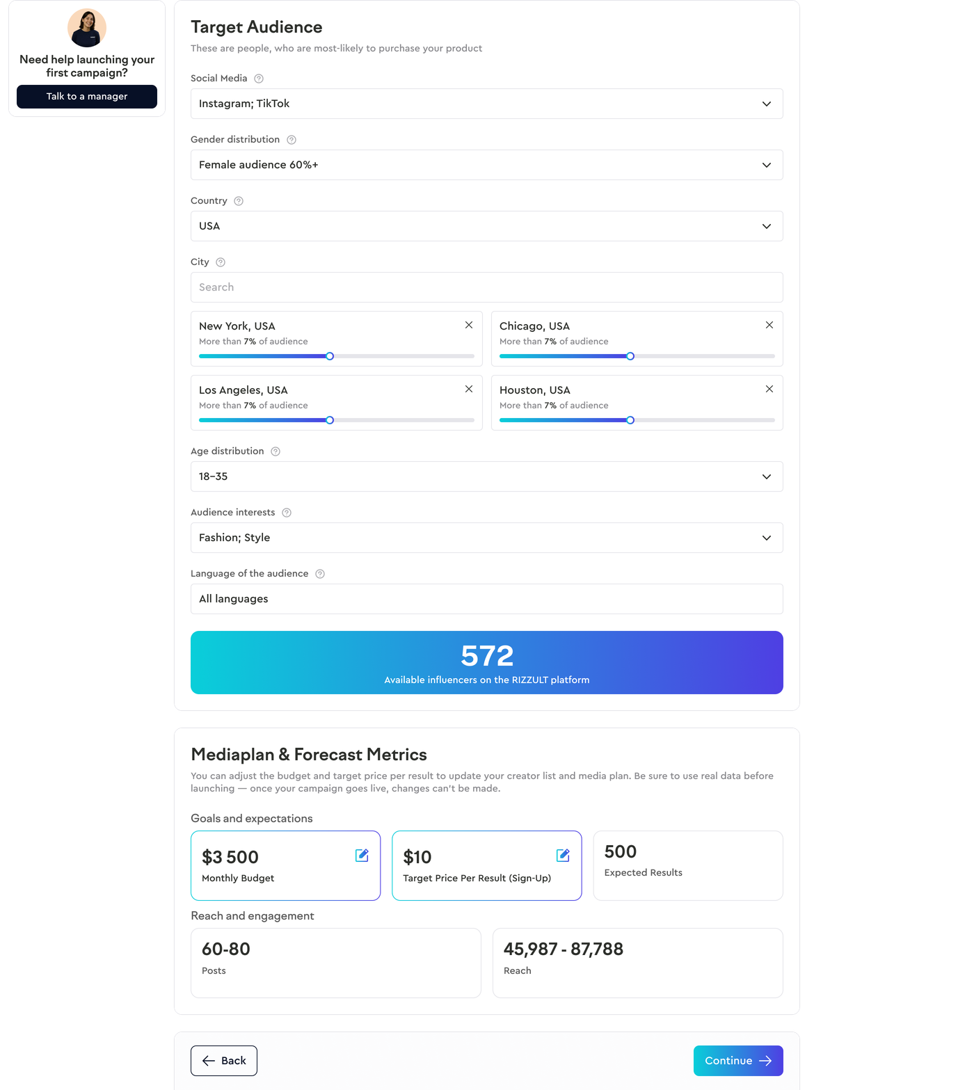 Content requirements